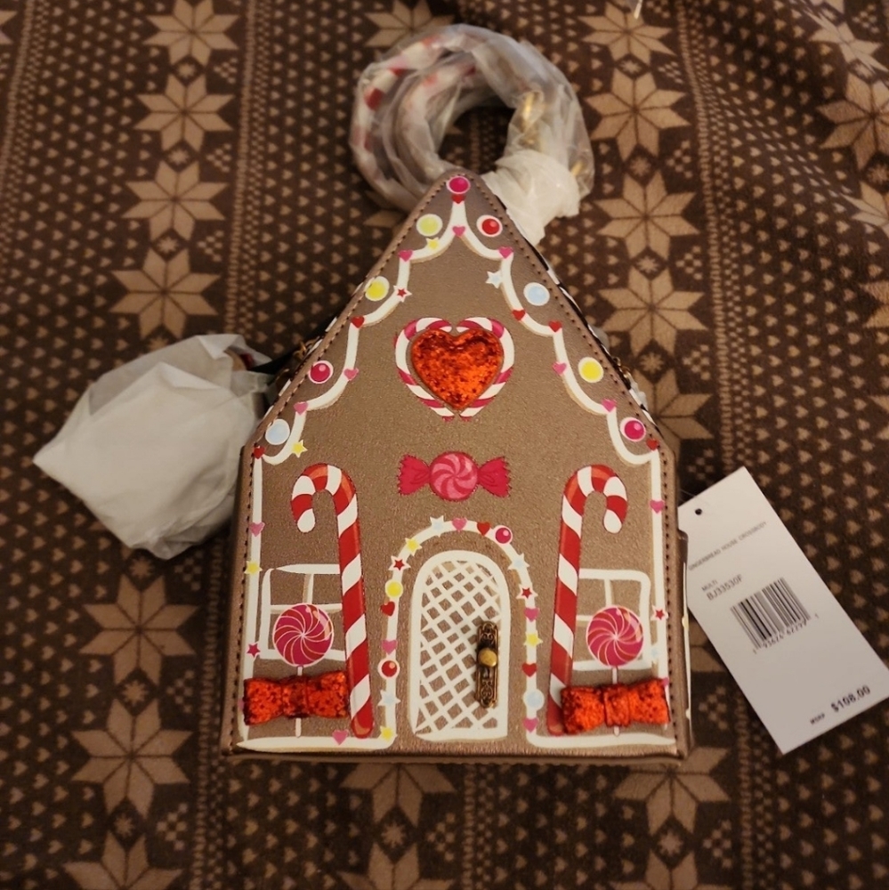 Betsey Johnson Gingerbread house bag / purse crossbody- brand